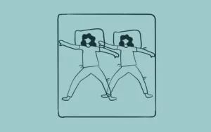 Illustration of Starfish couple sleeping position